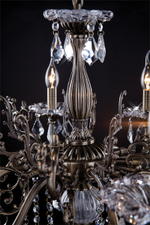 Подвесная люстра 3281/8 античная бронза / прозрачный хрусталь