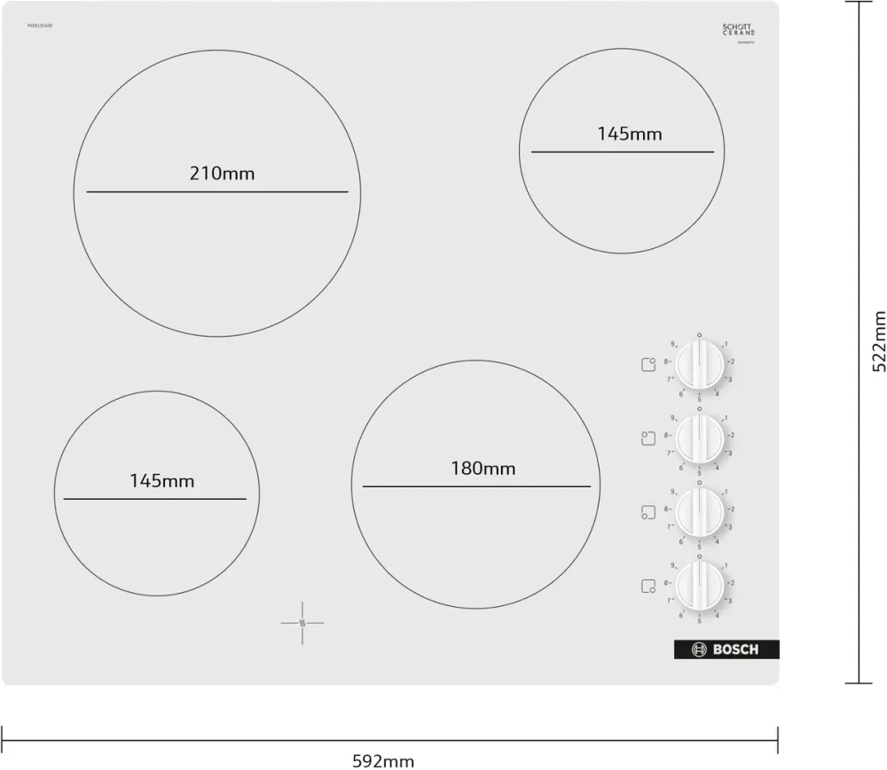 Электрическая варочная панель Bosch PKE612CA2E