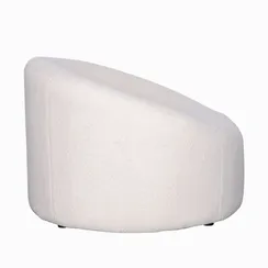 Лаунж-кресло Bond, белая байковая ткань