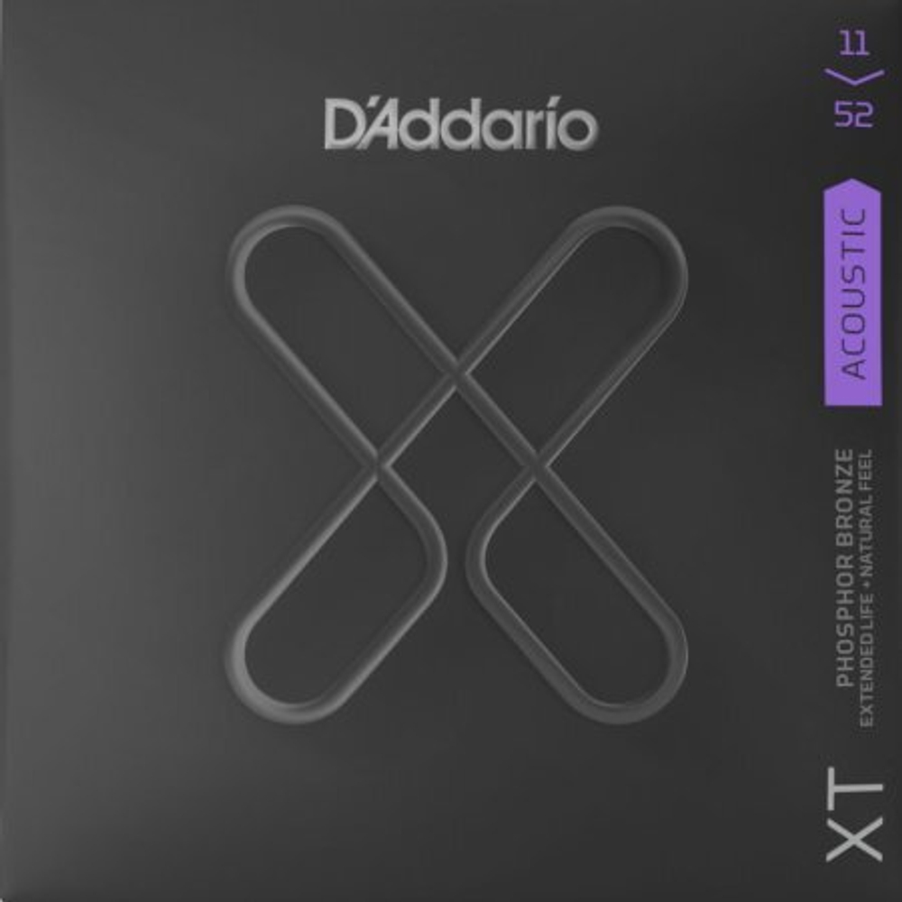 D`ADDARIO XTAPB1152 XT Комплект струн для акустической гитары, фосф.бронза, 11-52, с покрытием.