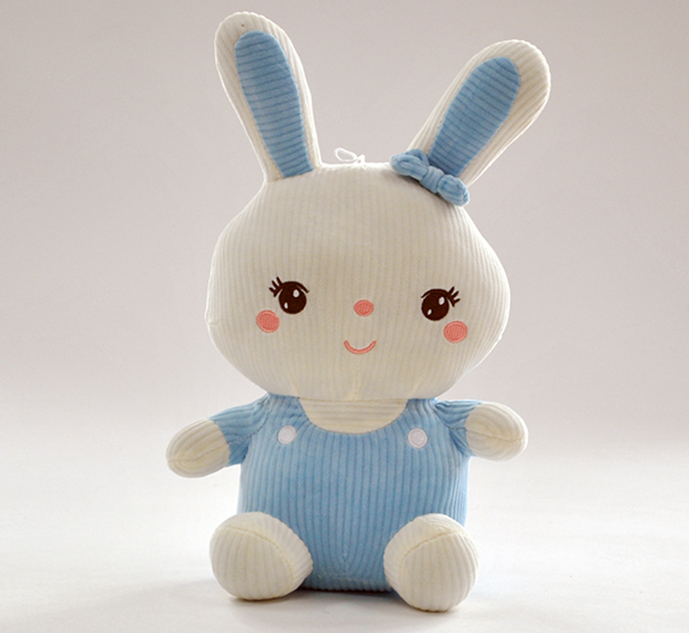 Заяц в комбензоне и с бантом на ухе №2 18x30x18см. (Hand)