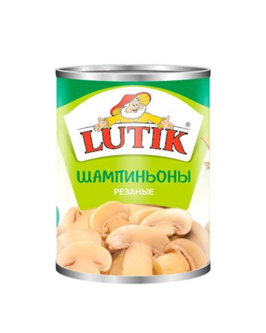 Шампиньоны резаные Lutik  425 мл.