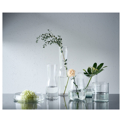IKEA TIDVATTEN  (ИКЕА ТИДВАТТЕН)  -  Ваза, прозрачное стекло, 30 см