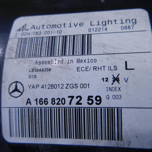 Битая Фара левая Mercedes M W166 (2011-2015) ксенон