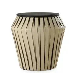 Столик журнальный Ding, бежевая экокожа