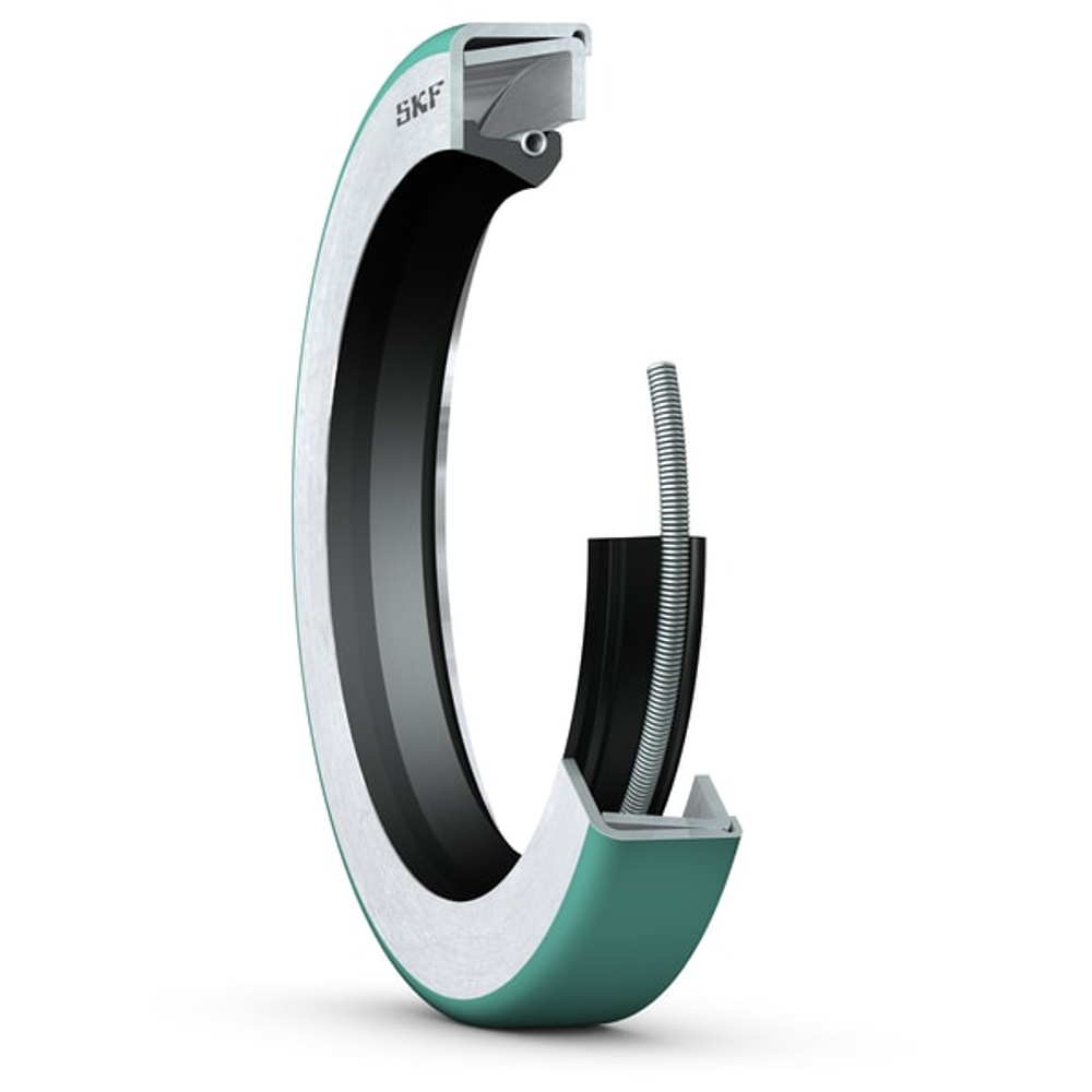 Манжетное уплотнение с двойным металлическим корпусом, кромкой SKF Wave, для жидкой или пластичной смазки 58716