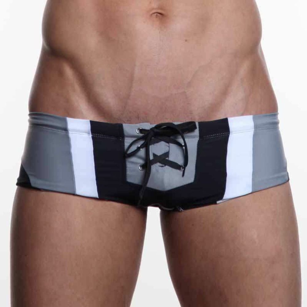 Мужские плавки хипсы черно-серые Aussiebum Joy Hip