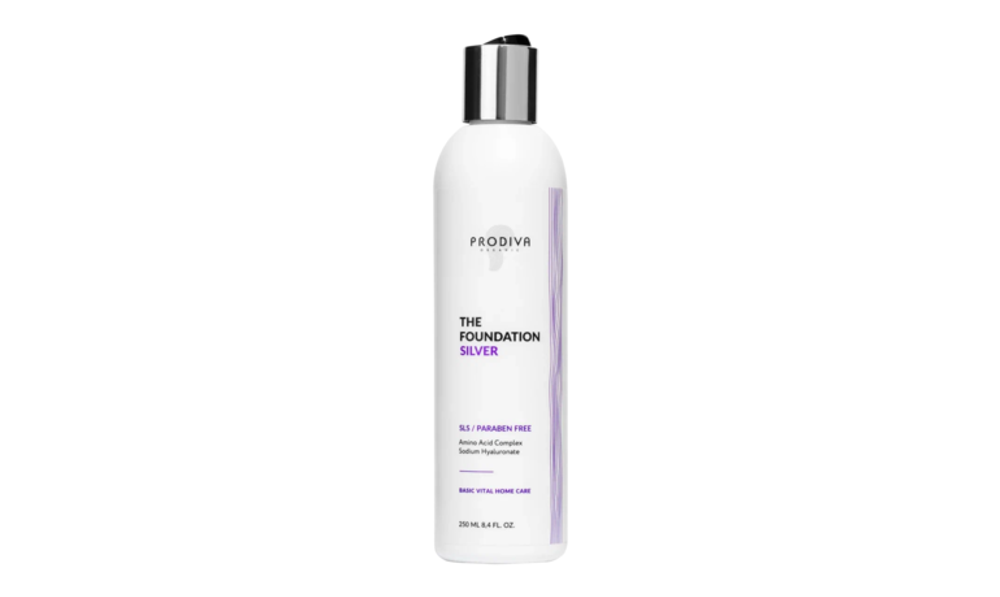 Prodiva, профессиональный базовый шампунь для блонда THE FOUNDATION SILVER SHAMPOO, 250 мл
