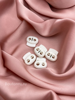 Фиксатор белый для шнура двойной