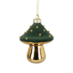 Елочное украшение грибочек стекло 7*9 см в ассортименте