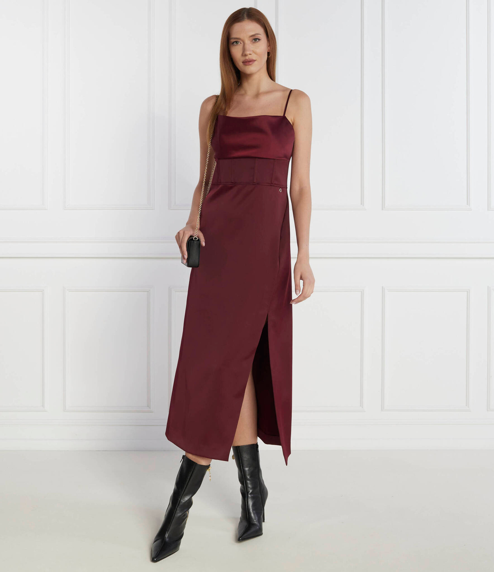 Платье SARA STRAPS GUESS - бордовый(W3BK82 WDEE2)