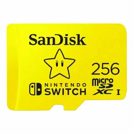 Карта памяти Sandisk Nintendo Switch microSDXC 256GB, UHS-I U3, R/W 100/90 МБ/с