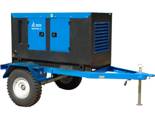 Дизельный генератор ТСС ЭД-50-Т400-1РКМ11 в кожухе на шасси