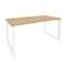 Onix Direct Стол рабочий руководителя на О-образном м/к O.MO-SRR-4.8 Тиквуд Светлый/Металл Белый 158