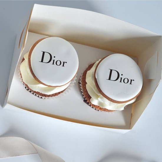 Капкейки с логотипом, упаковка на 2 шт, печать на прянике