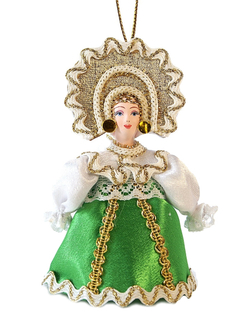Кукла-подвеска русская красавица Берислава - zelenyj