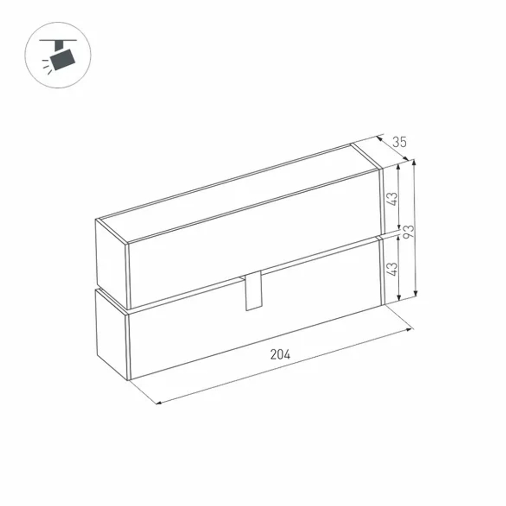 Светильник MAG-FLAT-FOLD-45-S205-6W Warm3000 (BK, 100 deg, 24V) (Arlight, IP20 Металл, 5 лет) 026987