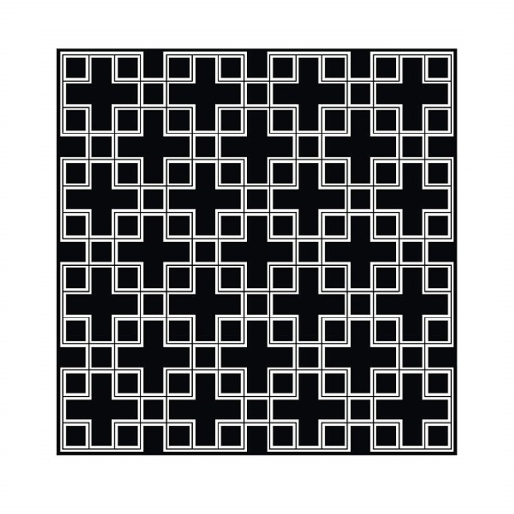 Ковёр чёрно-белый