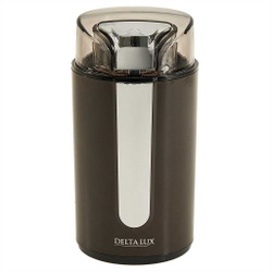 Кофемолка электрическая 250 Вт, 70 г DELTA LUX DE-2202 коричневая