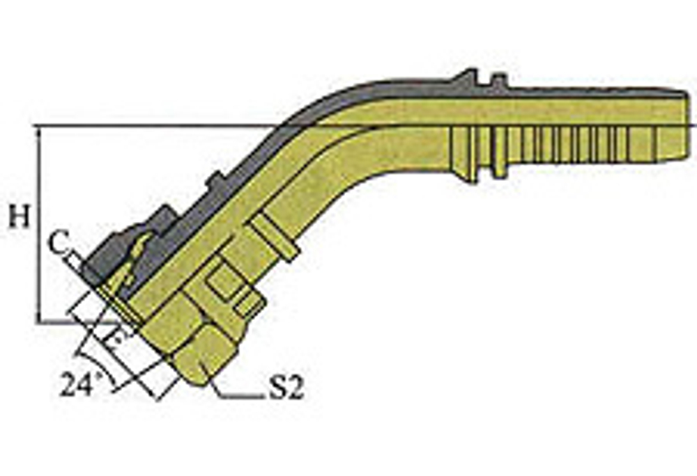 Фитинг DN 32 DKO-L (Г) 45x2 35 (45)