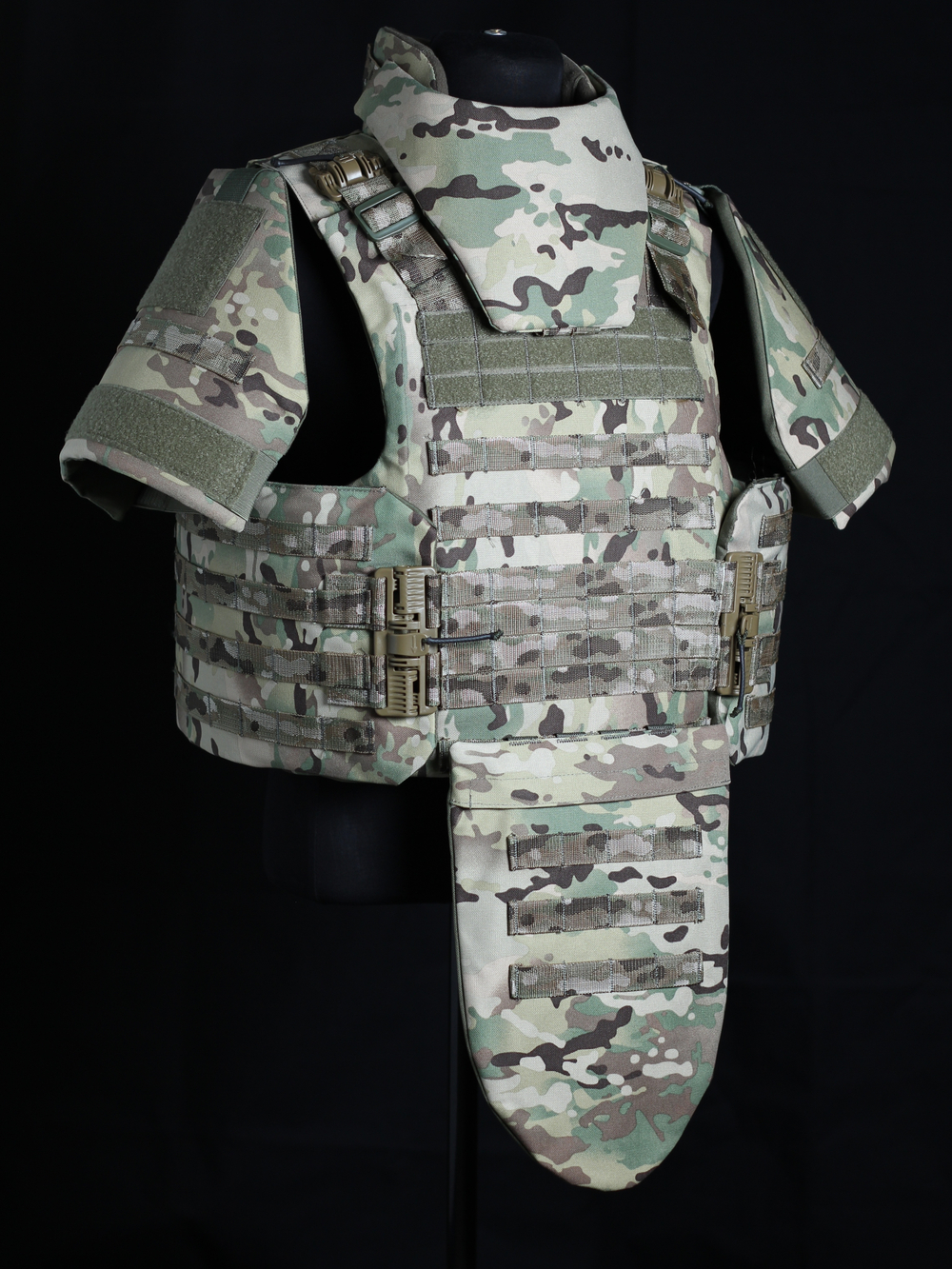Жилет МСЗ2 + напашник, плечи + защитные вставки СВМПЭ Бр1, С2