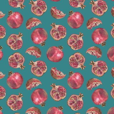 Гранаты на бирюзовом