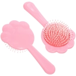 Расчёска массажная с детская «КАТИКОТИК», цвет пудровый, 16см (коробка PVS)●