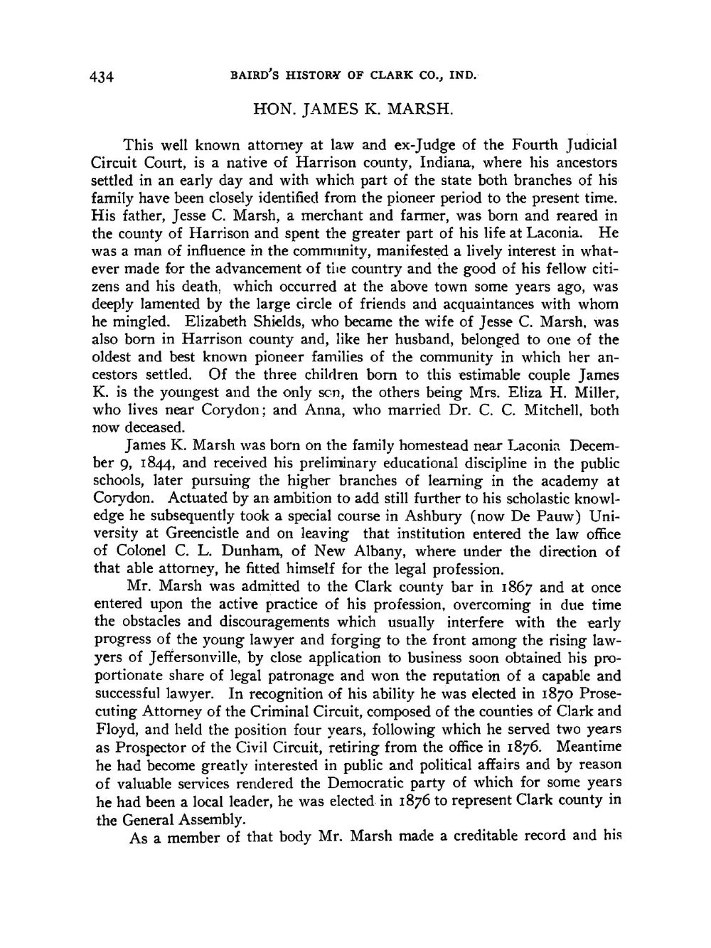 Baird's history of Clark County, Indiana. Volume 2 | Lewis C. Baird