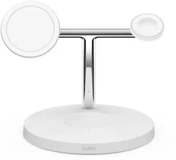 Беспроводное зарядное устройство Belkin MagSafe 3-in-1 Wireless Charger, белый WIZ009vfWH