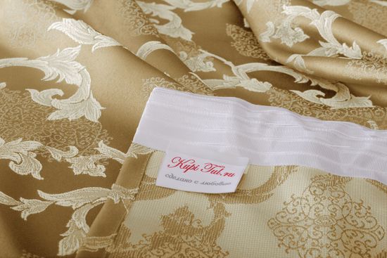 Вензель (шампань). Плотные шторы жаккард.