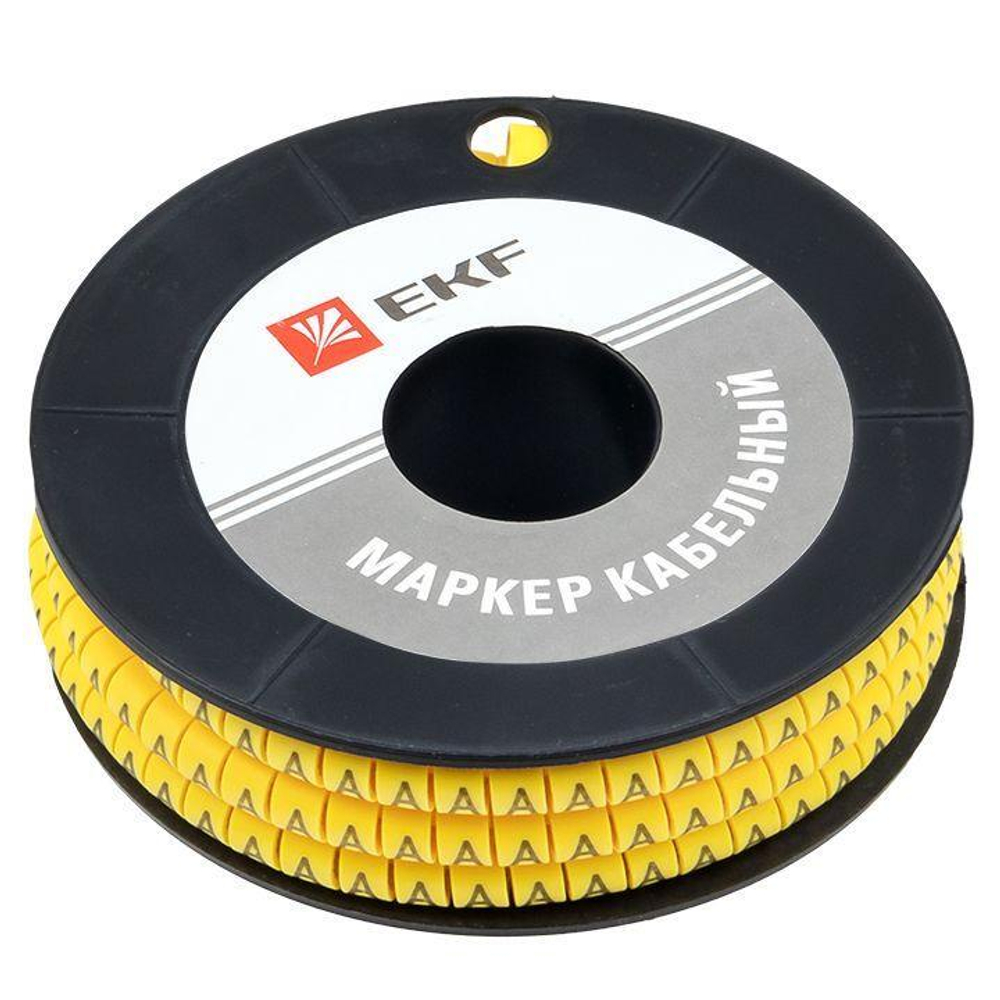 Маркер каб. 4.0кв.мм "A" (ЕС-2) (уп.500шт) EKF plc-KM-4-A