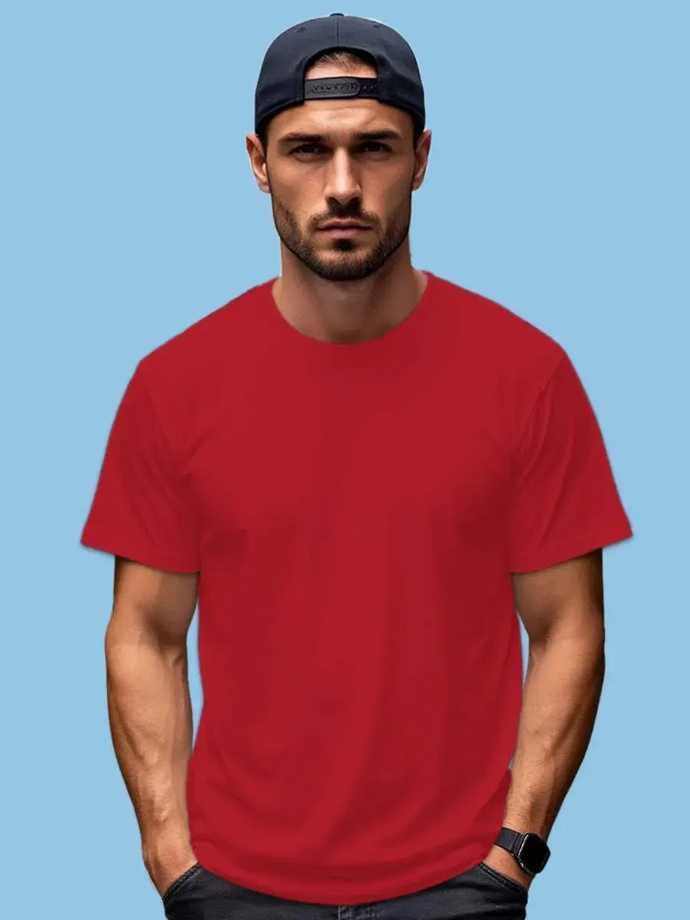 Футболка Взрослая.Премиум однотонная.1 шт