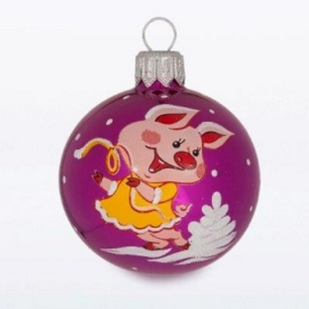 Шар "Восточный гороскоп" (Поросенок) С1437 50мм