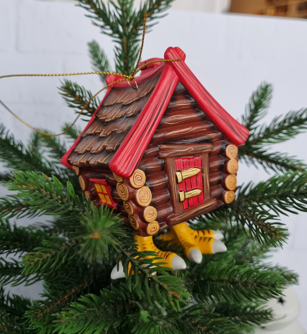 Избушка на курьих ножках ёлочная игрушка