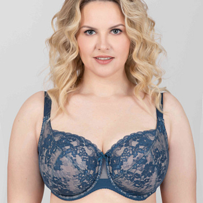 Бюстгальтер Мягкая чашка Синий топаз-нюд Беларусь