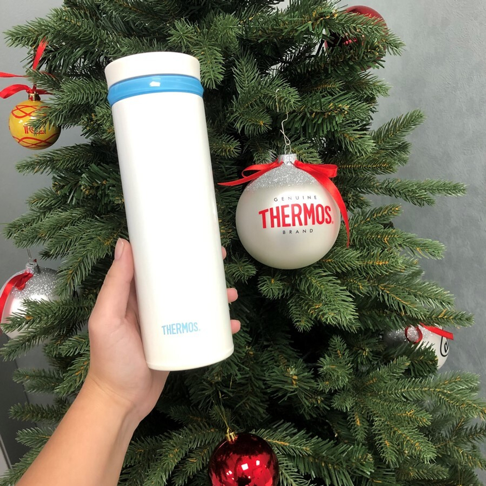 Термос для напитков (термокружка) THERMOS JNO-500 0.5L, круговой поильник, жемчужный