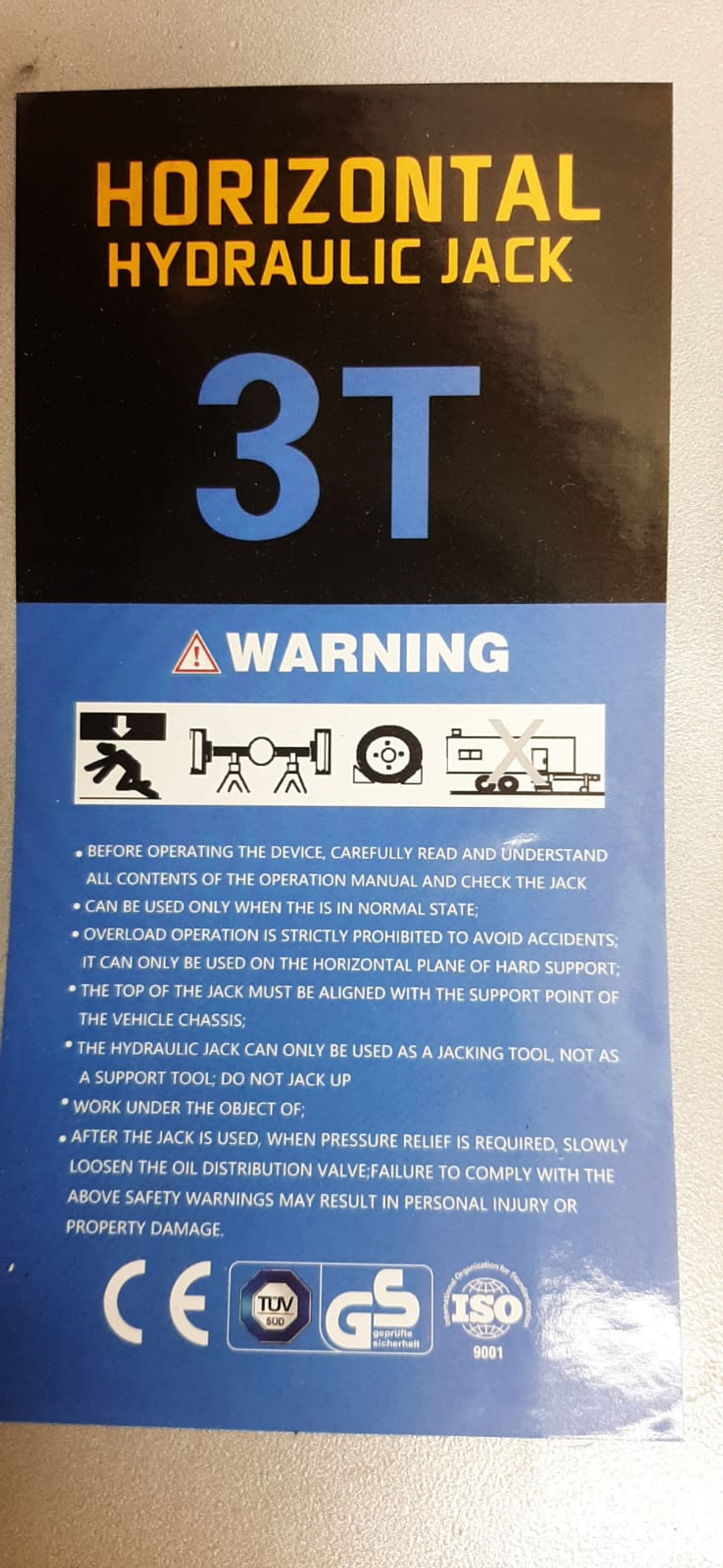 Домкрат автомобильный подкатной 3т, 75-460 мм, профессиональный, быстрый подъем, усиленная конструкция и клапан безопасности, домкрат гидравлический