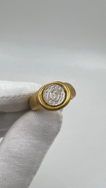 Кольцо биколор в античном стиле