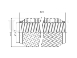 Гофра глушителя 55x190 мм InterLock UNIO EXP-55190L