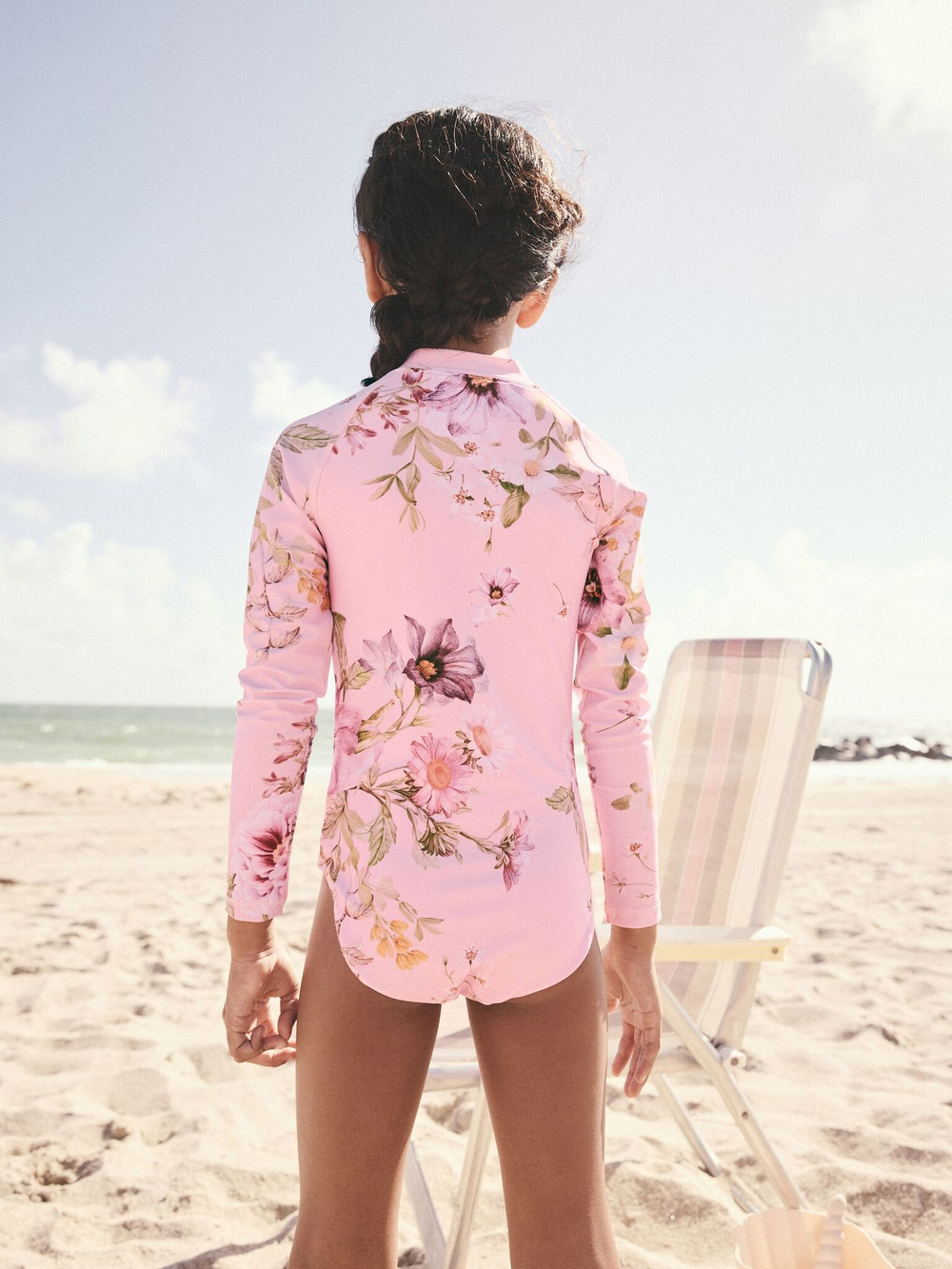 Купальник слитный для девочки Next E76-816, Розовый