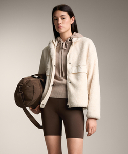 OYSHO Легинсы-велосипедки Comfortlux с высокой посадкой длиной 20 см, темно-коричневый