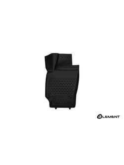 Коврик в салон для VOLKSWAGEN Polo (V, Vp) 2009-2020, передний левый, хэтчбек, 1 шт. (полиуретан) ELEMENT3D5128210KFL