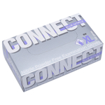 Перчатки смотровые нитриловые CONNECT, голубые, 50 пар (100 штук), размер XL (очень большие).