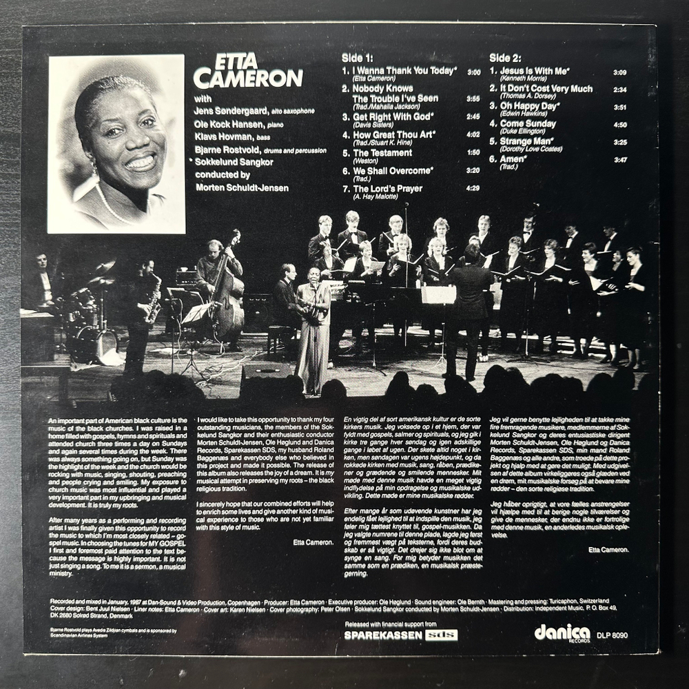 Etta Cameron ‎– My Gospel (Дания 1987г.)