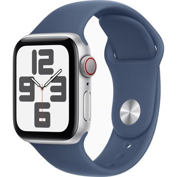 Apple Watch SE 2 (2024) GPS + Cellular 40mm Silver Aluminum Case with Denim Sport Band