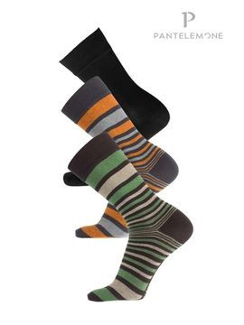 Носки мужские Pantelemone PN-198 (3 пары),коричневые+темно-серые+черные