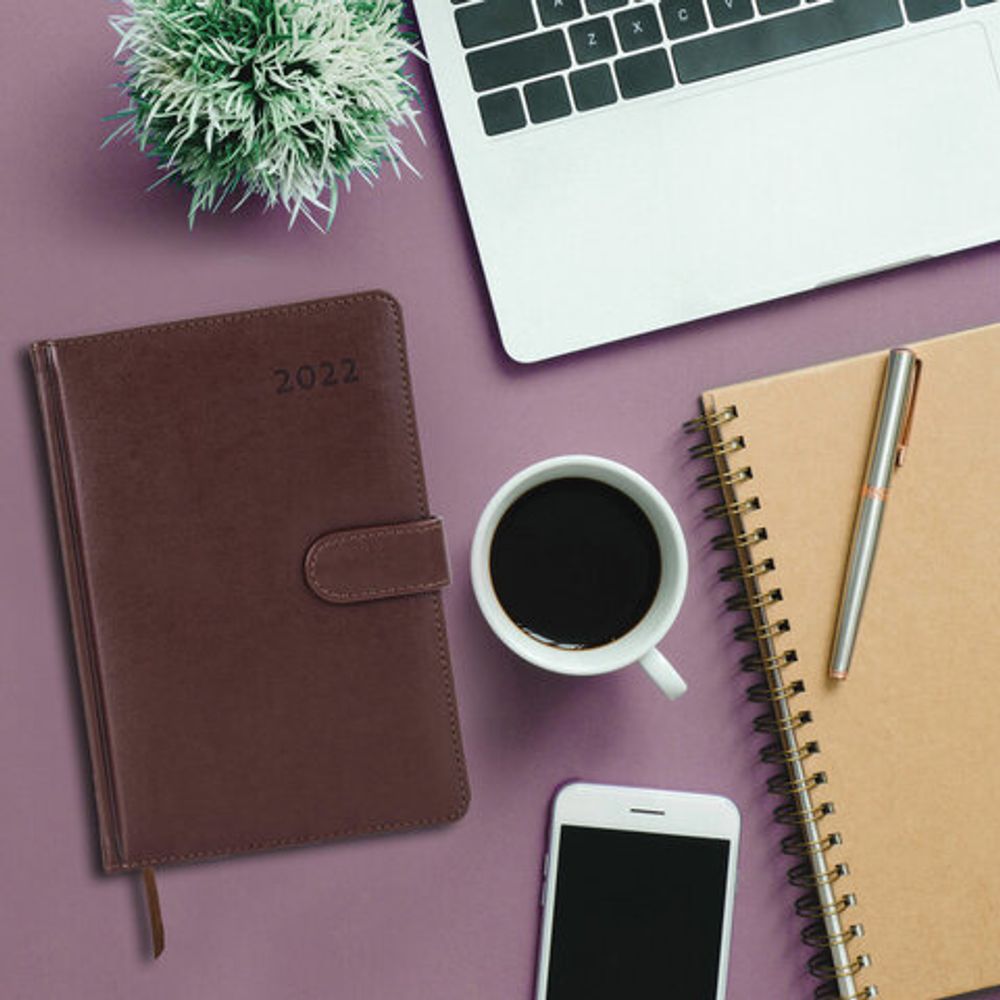 Ежедневник датированный 2022 А5 148х218 мм GALANT "Ritter", под кожу, коричневый, 112939