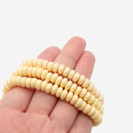 Бусины хеши, каучук с напылением, оттенок "Желтый", 7,5*3мм