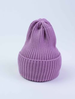 Шапка вязаная-резинка весенняя/осенняя КЭП(Лаванда)