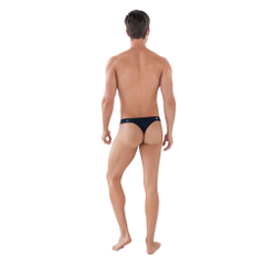 Мужские трусы тонги черные Clever VENTURE THONG 087711